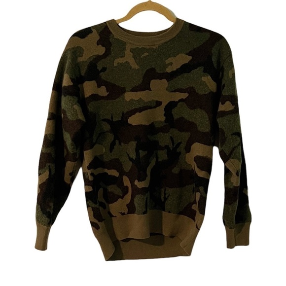 TNA Merino Wool Alpaca Camo Crewneck Sweater - Picture 2 of 7